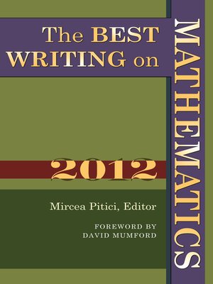 cover image of The Best Writing on Mathematics 2012